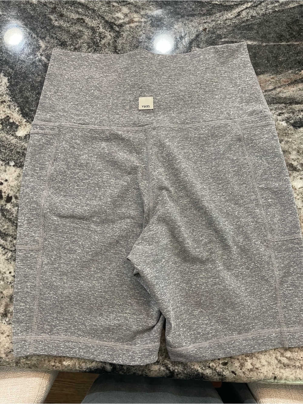 Vuori Women's Heather Gray Bike Shorts